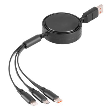 INDUCTOR 60W 6IN1, usb type-c kabl za punjenje i prenos podataka, 6 u 1, 60w, crni