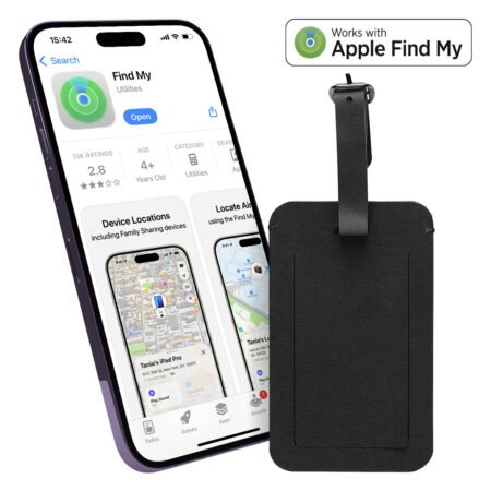 LUGGAGE FINDER, find my kartica za putnu torbu sa funkcijom lociranja, crna