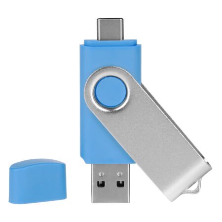 SMART C SILVER, usb flash memorija, svetlo plavi, 8GB