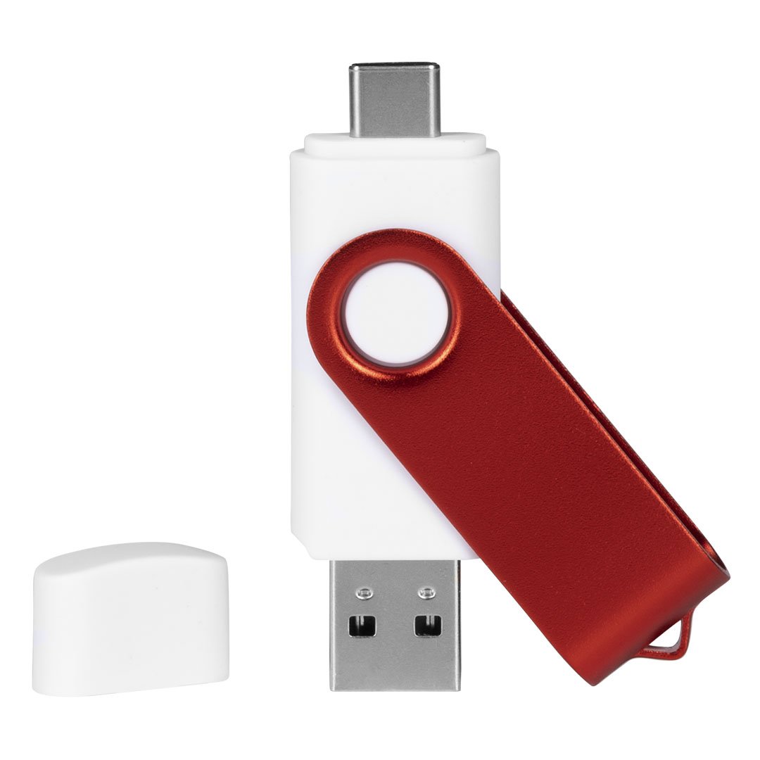 SMART C RED, usb flash memorija, beli, 16GB