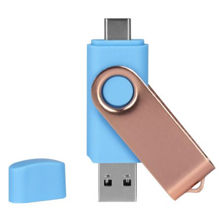 SMART C ROSE GOLD, usb flash memorija, svetlo plavi, 8GB