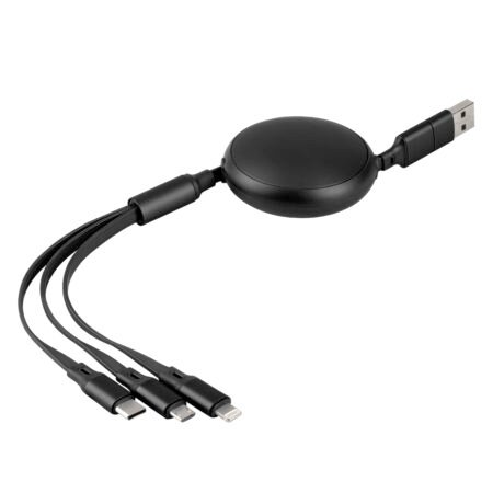 KEPLER 6IN1, usb type-c kabl za punjenje i prenos podataka, 6 u 1, 60w, crni