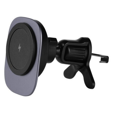 LANDO, držač i bežični punjač mobilnih telefona za automobil, tamno sivi
