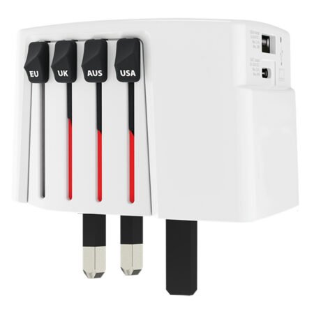 WORLD USB CHARGER AC 45PD, putni multiadapter 45w, beli