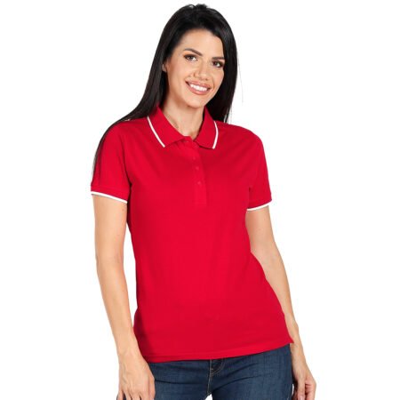 ATLANTIC LADY, ženska polo majica, 190 g/m2, crvena