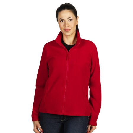 POLARIS LADY, ženska dukserica od brušenog polara, 280 g/m2, crvena