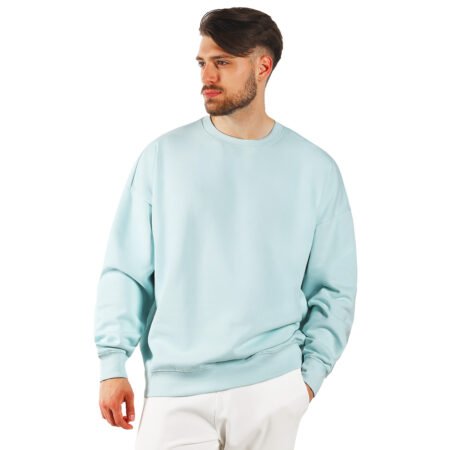 BIG, unisex široka dukserica od organskog pamuka, 300 g/m2, mint