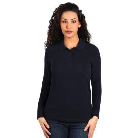 SUNNY LSL, ženska pamučna polo majica dugih rukava, 180 g/m2, plava