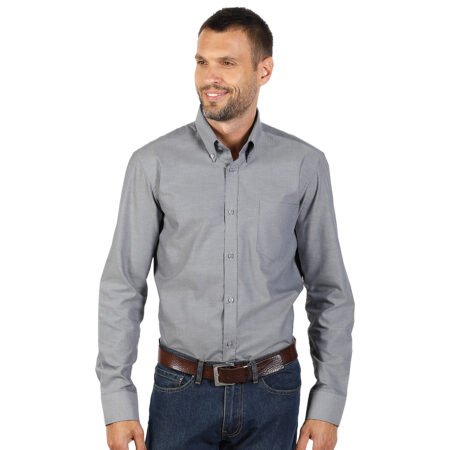 OXFORD LSL MEN, muška košulja dugih rukava, siva