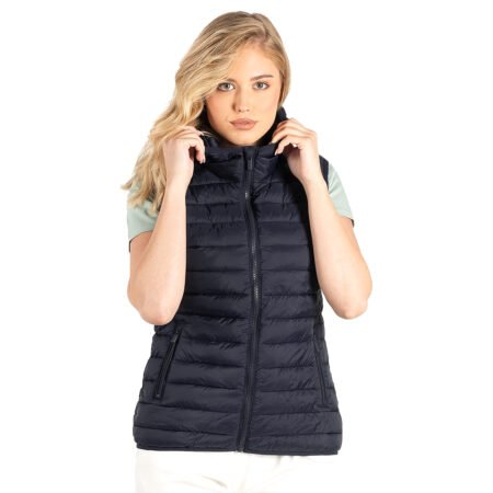 LIBERTY HOOD VEST WOMEN, ženski prsluk sa kapuljačom, plavi