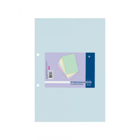 Pregradni karton A4  295x230mm 1/100 pastel plavi