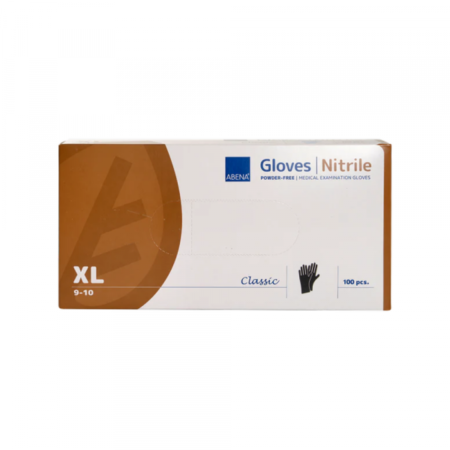 Rukavice  NITRIL bez pudera Abena XL crne 1/100