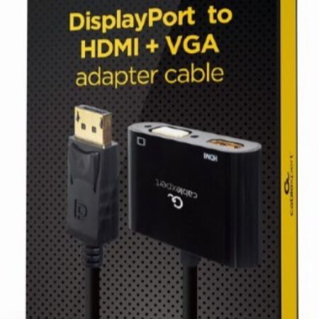 A-DPM-HDMIFVGAF-01 Gembird DisplayPort male to HDMI female + VGA female adapter cable, black