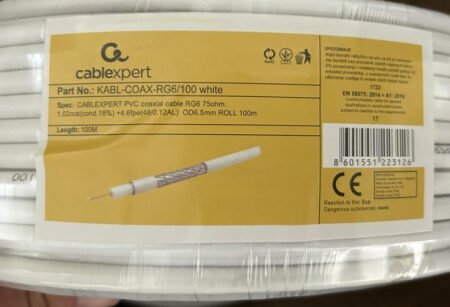 KABL-COAX-RG6/100 white (X553) koaksialni kabl RG6 bez konektora, conductivity 18%,6.5mm,100m