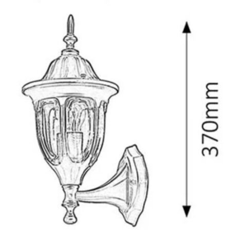 Rabalux 8342 MILANO Spoljna zidna lampa, E27, 1x MAX 60W, IP43