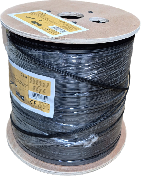 KABL-OPTIC-FTTH-2F-FRP Gembird Opticki kabl 2-vlakna SM G657A1 Flat, Outdoor, sa sajlom 1mm, 1000m - Slika 4