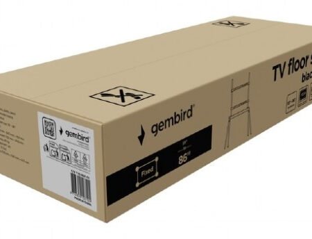 TVS-86F-01-BK Gembird Podno postolje za TV, 55-86inc, crno/drvo