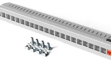 Patch panel za 24 modula RJ45 za rek 19 inca,beli
