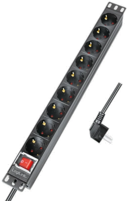 Razvodni PDU panel za rack sa 9 utiènih mesta i osiguracem, kabl 2m (aluminijum) - Slika 2