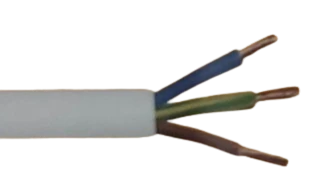 KABL-PVC-3X2.5CCA/PVC/100M,Gembird Fleksibilni naponski kabl,Beli