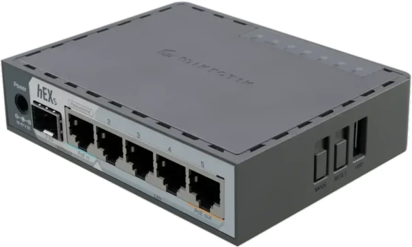 MikroTik Ruter E60iUGS hEX S, 5 x GB LAN/1 x WAN/2.5GbE SFP + USB3. - Slika 3