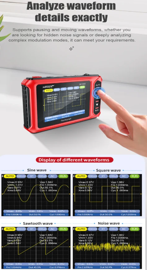 NOYAFA NF-622 Osciloskop,1.8inca,200 kHz,100g,1000mAh - Slika 4