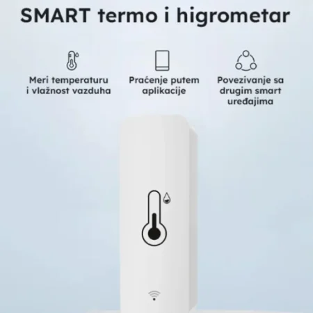 Tuya Wi-Fi smart termometar i higrometar -20° do 60°C, WIFI, Tuya app,Bela