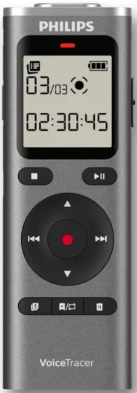 Philips Diktafon DVT1170 Mono,8GB,LCD 2x AAA,siva,USP C,USB 2.0 - Slika 4