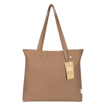 ECO LIVING, torba od recikliranog pamuka, 500 g/m2, svetlo braon
