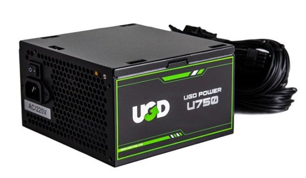 Napajanje U750W 750W UGD Power 12cm FAN, 20+4pin, 4+4pin, 6xSATA, 2xIDE, 4x6+2pin 80Plus, Black - Slika 3