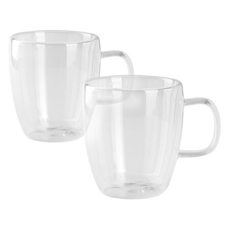 PIGNA MAXI, set od dve staklene šolje sa dvostrukim zidom, 2 x 330 ml