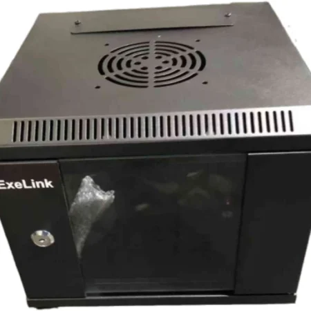 Rek ExeLink 10 in 6U zidni orman sa staklenim vratima,do 30kg,mat crni