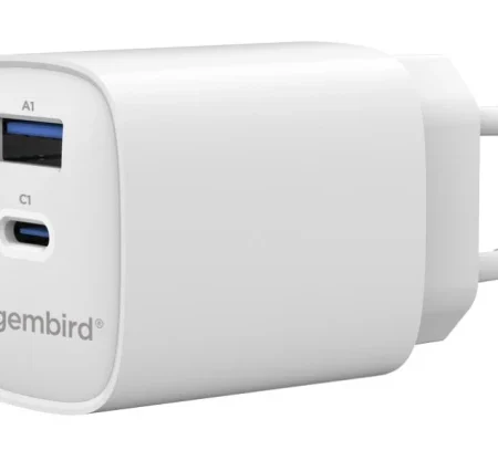 TA-UC-1A1C-PD45-01-W Gembird 2-port 45 W USB fast charger