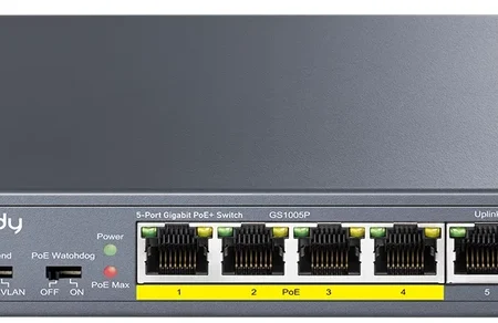 CUDY GS1005P 2.0 Switch Gigabit RJ45 PoE portovi 30 W IEEE 802.3at/af