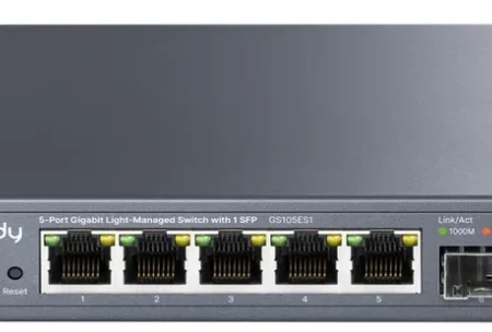 Cudy GS105ES1 V1.0 Switch Flash/ROM: 8 MB (64 Mbit) 1.25G SFP  Gigabit RJ45