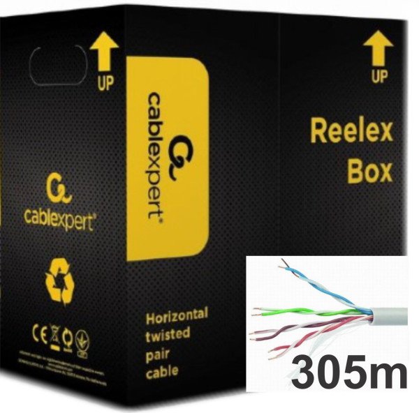 UPC-5004E-SOL * Gembird, UTP cat.5E Indoor solid PREMIUM CCA kotur pun presek 305m (3199) - Slika 2
