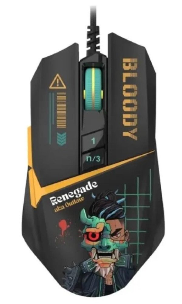 A4-W63 MAX RGB Renegade A4Tech Bloody RGB Gejmerski opticki mis, 2000Hz/100-12.000 Dpi, USB 129mm - Slika 2