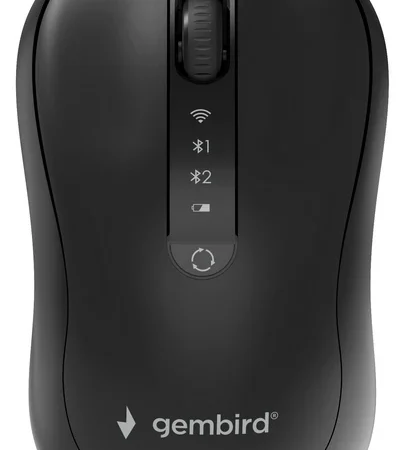 MUSW2-4B-01 Gembird Bežièni miš sa 4 tastera, Dual Mode, crni,800-1600 DPI,1.0 m